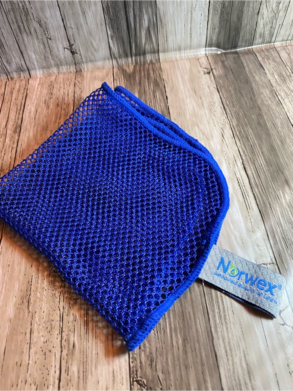 NORWEX SMALL BLUE NETTED WASH CLOTH